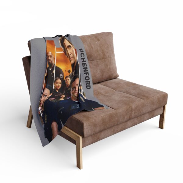 Chenford Fleece Blanket, The Rookie Inspired Throw, Double-Sided Couch Wrap