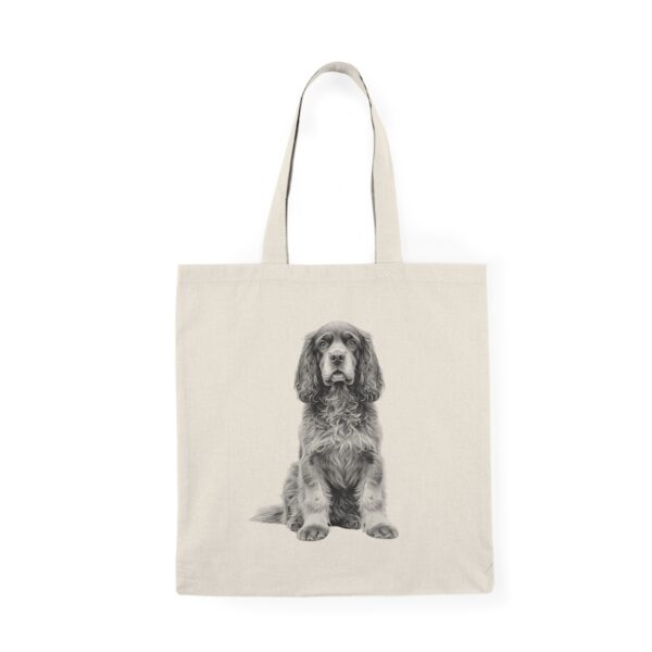 Realistic Spaniel Illustration Tote Bag | Dog Portrait, Natural Canvas